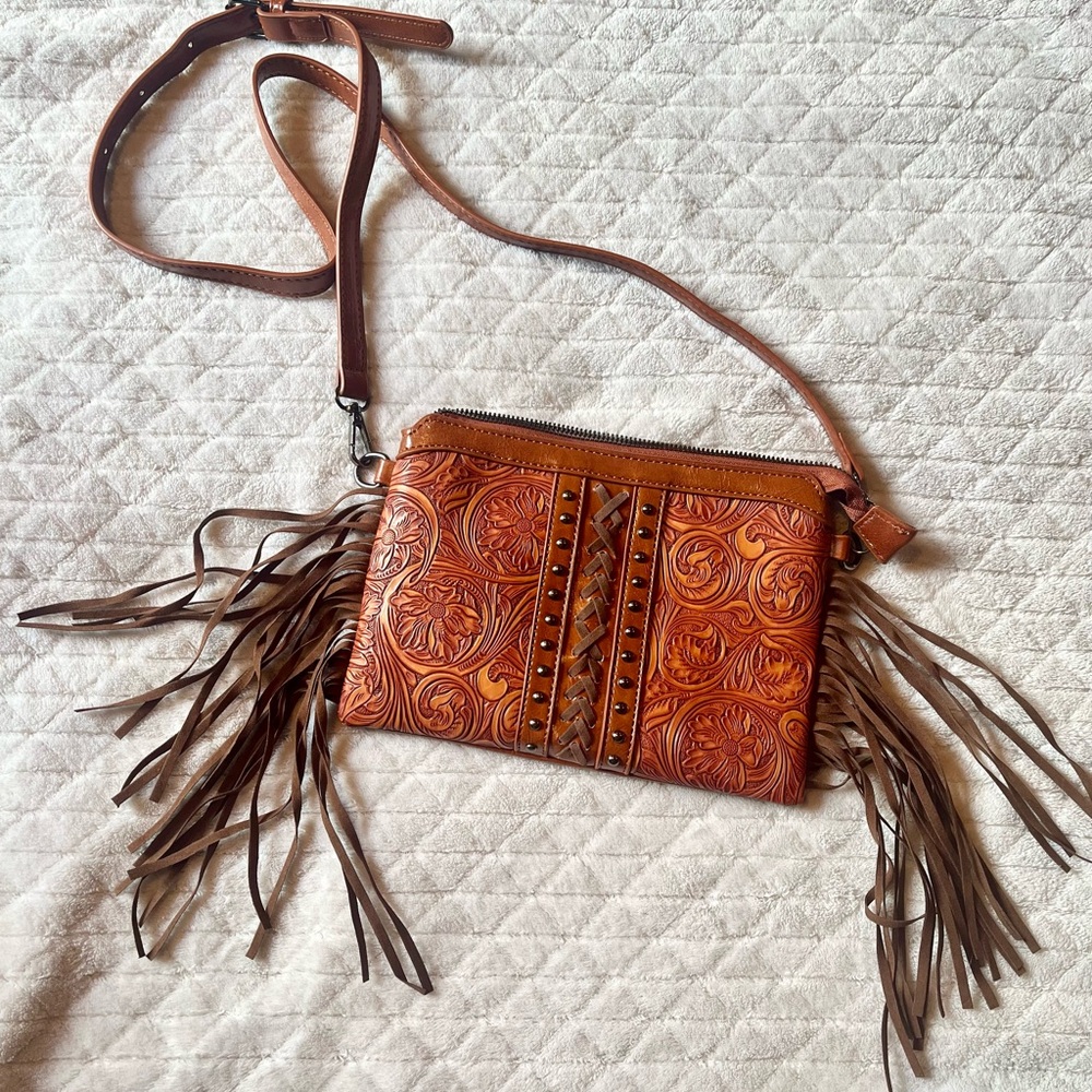 BOHO WESTERN Leather Purse/Crossbody bag - Picture 2 of 8